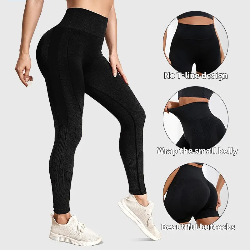Leggings Deportivos sin costura para Mujer – Estilo Push Up, Perfectos para Yoga, Gym o Uso Diario
