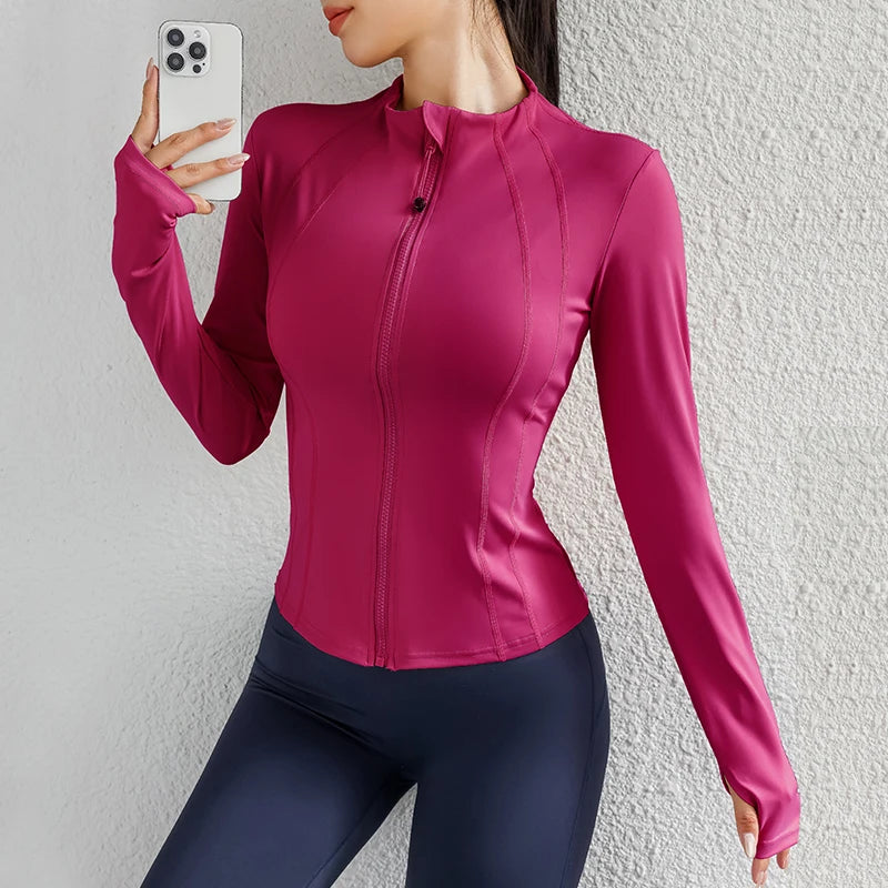 Chaqueta Deportiva Invierno Mujer con Cierre – Ideal para Running, Gym o Uso Diario